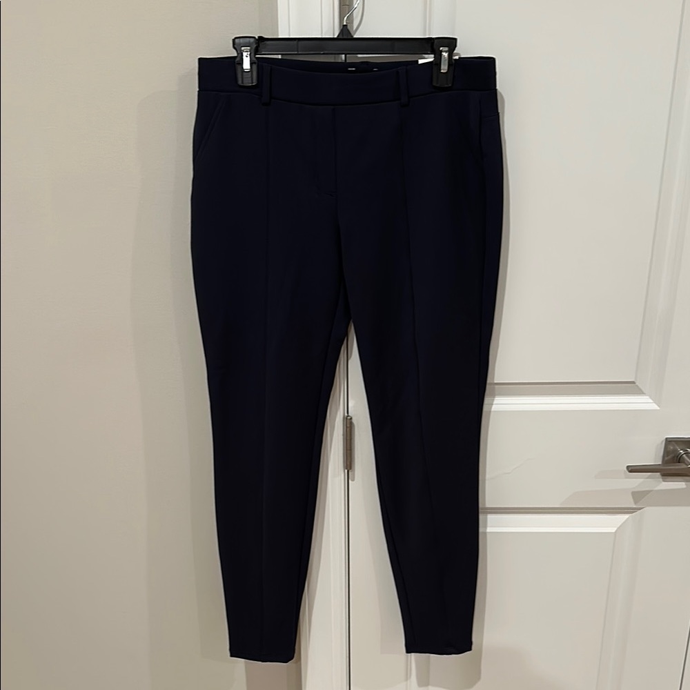 NWT Express Navy Ankle Pants Legging Mid Rise Stretch Extreme M